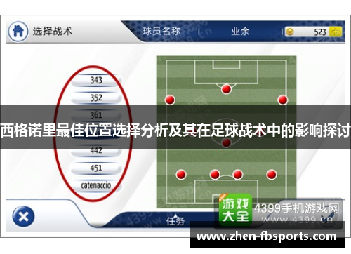 西格诺里最佳位置选择分析及其在足球战术中的影响探讨